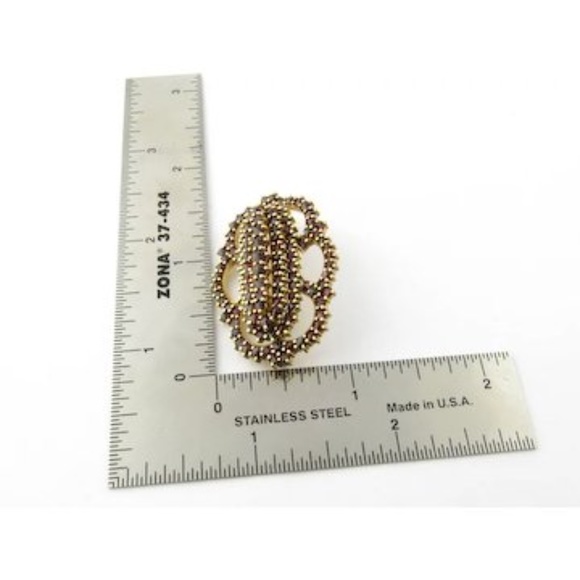 Antique Victorian Gold Wash 900 Silver Garnet Brooch #2965 - Picture 6 of 6